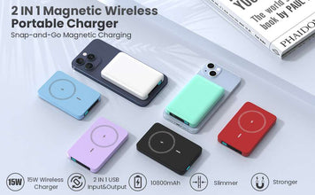 10000mAh Wireless Magnetic Power Bank, LCD Display 20W PD USB-C Compatible with All Magsafe Phone Devices