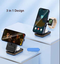 3-in-1 Charging Station and Power Bank, for All Phone Devices Which Compatible Wireless Charging