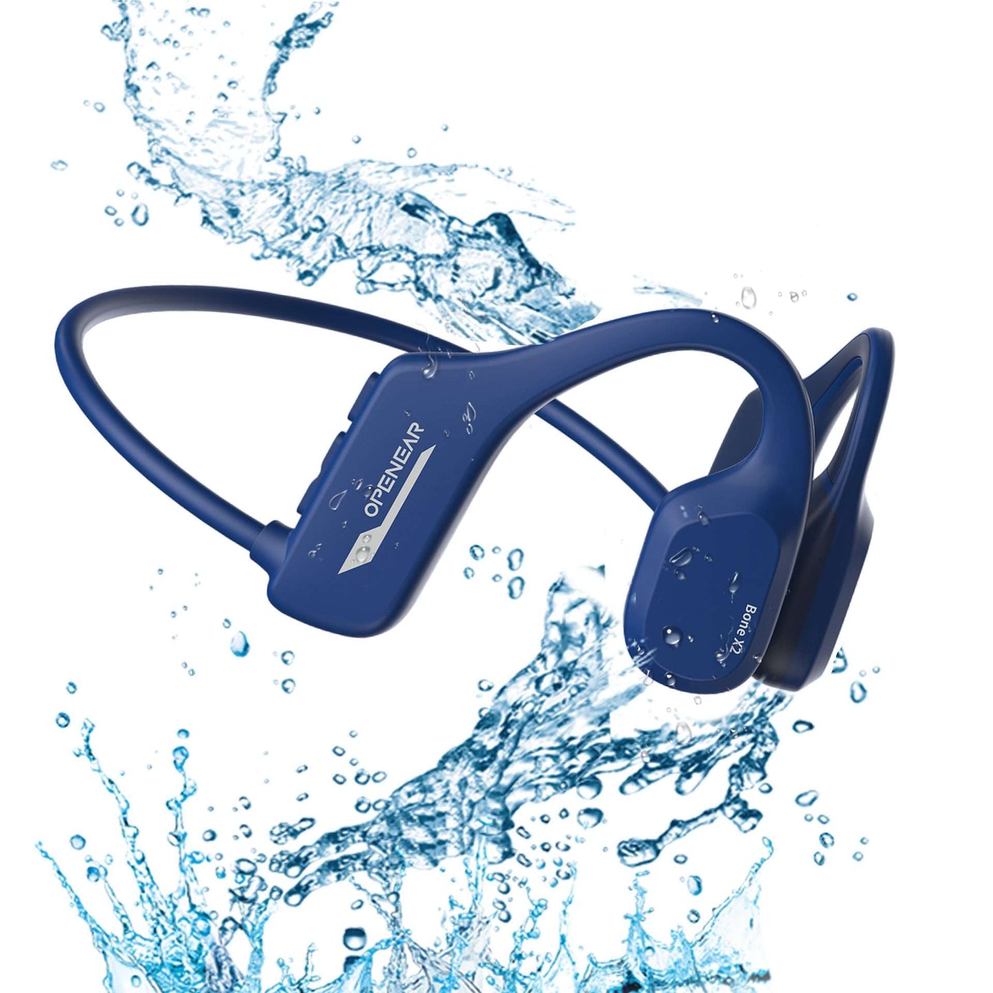 Open Ear Swimming Headphones, Wireless Bone Conduction, Bluetooth 5.3 and IP68 Full Waterproof, 8G MP3 Storage