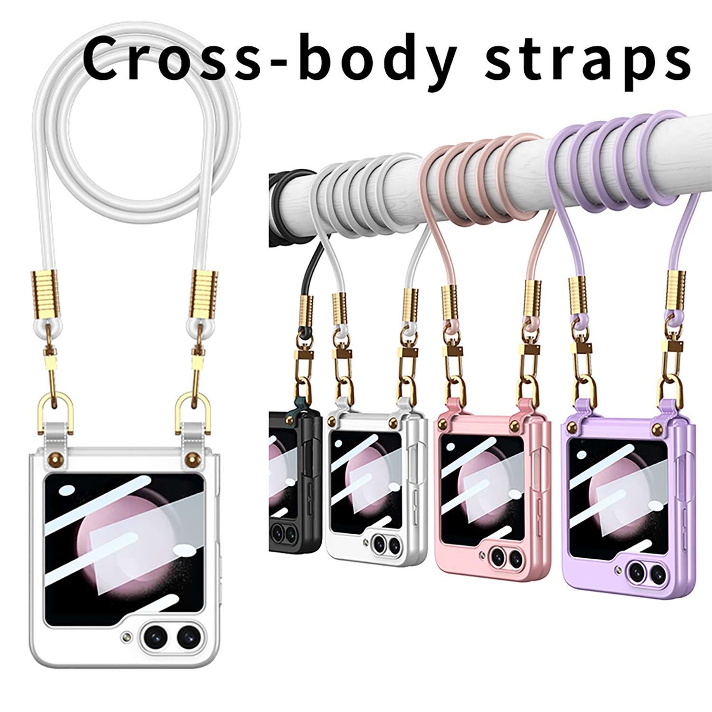 Z Flip 5 Crossbody Clear Case