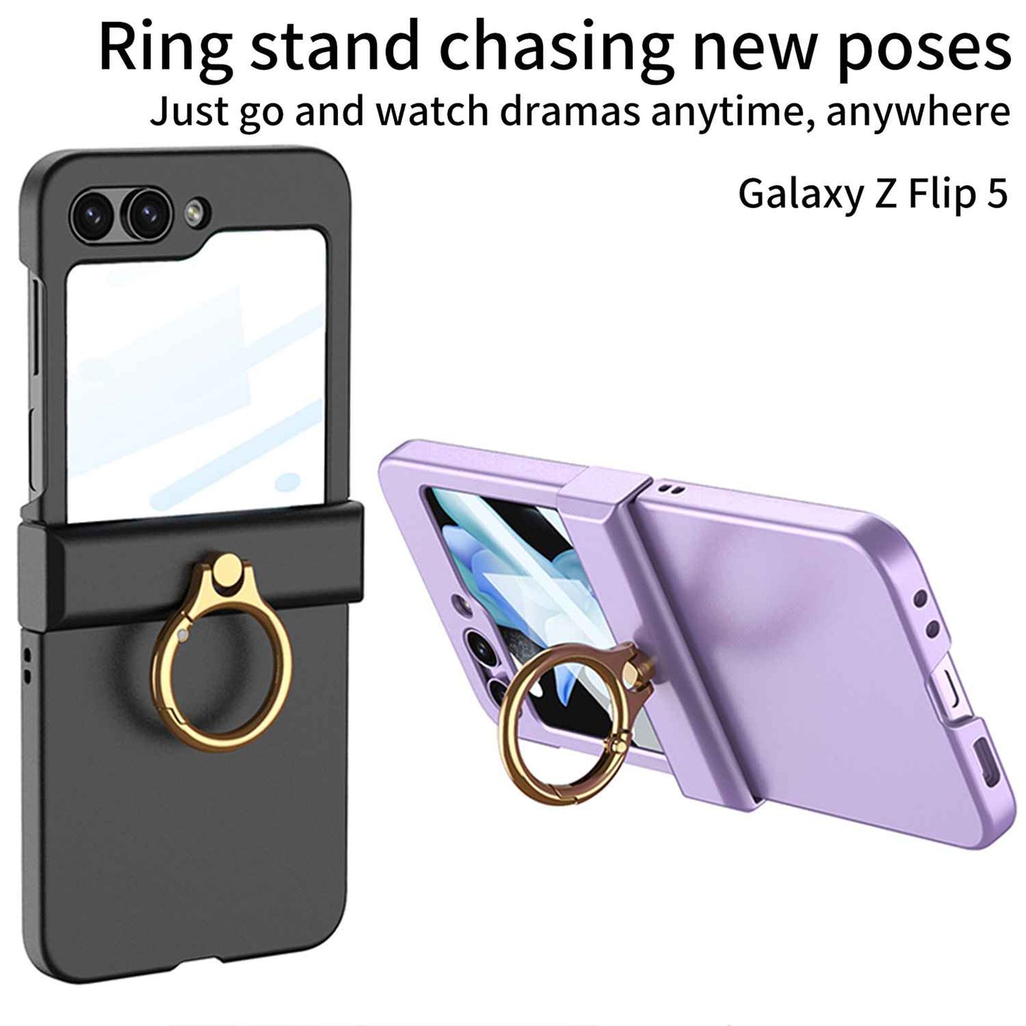 Z Flip 5 Ring Clear Case