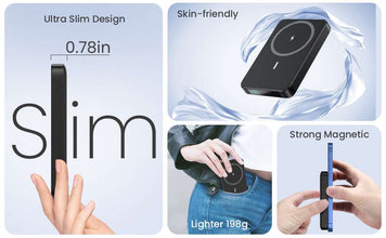 10000mAh Wireless Magnetic Power Bank, LCD Display 20W PD USB-C Compatible with All Magsafe Phone Devices