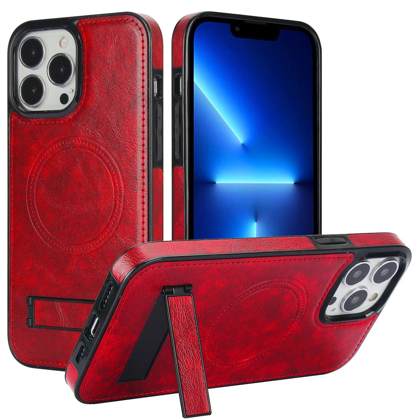 Phone Case with Magsafe and Kickstand, for iPhone 13- 15 Series