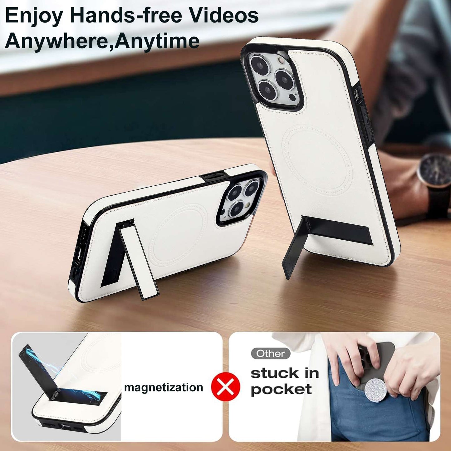 Phone Case with Magsafe and Kickstand, for iPhone 13- 15 Series