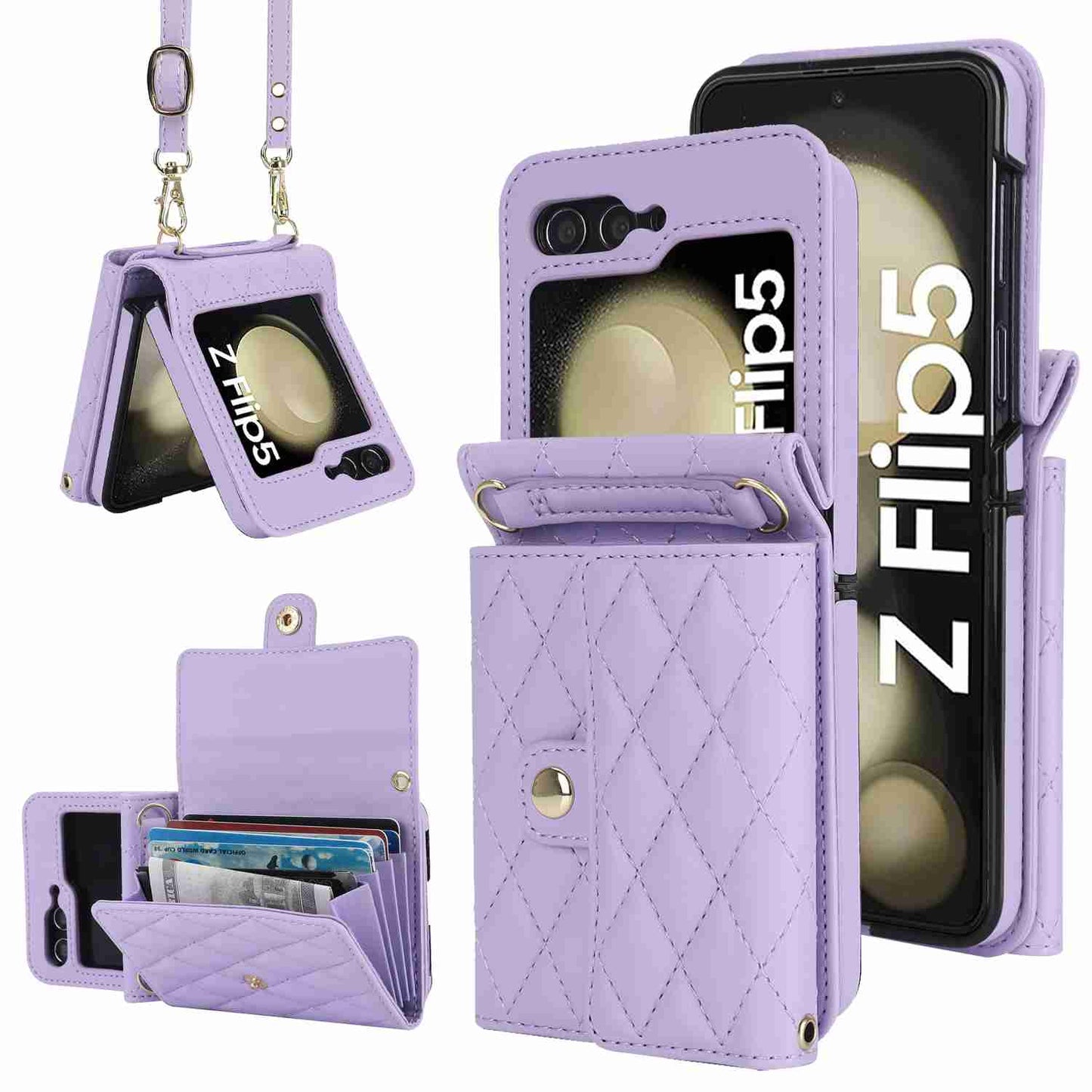 Z Flip 5 Wallet Phone Case For Samsung Galaxy Z Flip 5