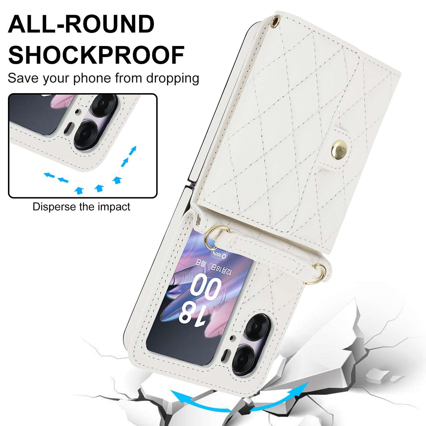 Ximand Case for OPPO Find N2 Flip with 4 Card Slots