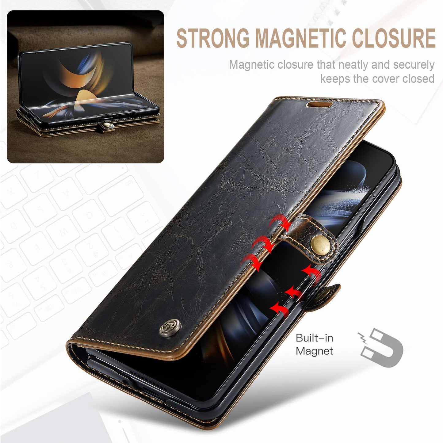 Z Fold 5/4 Phone Case with 3 Card Slots