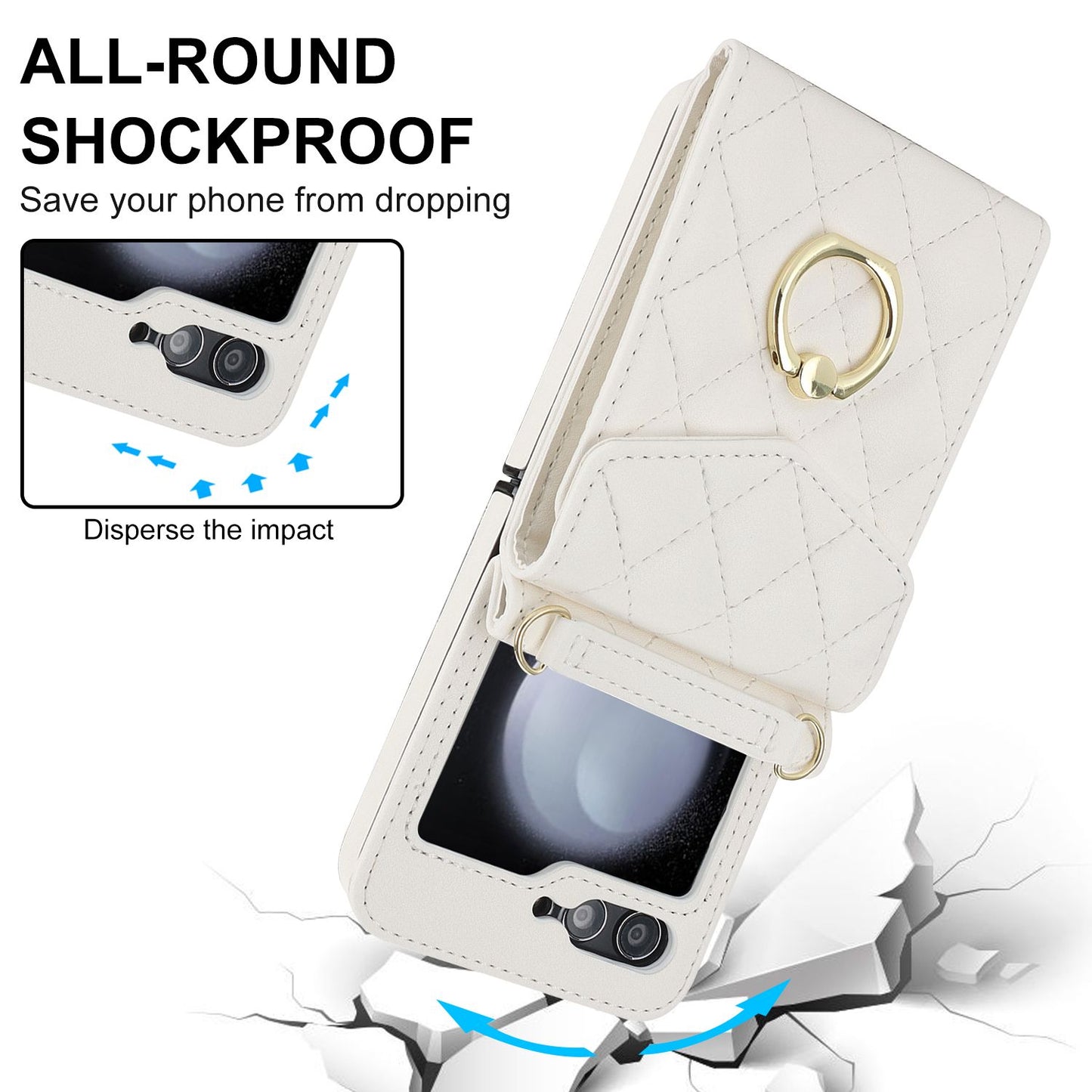 Z Flip 5 Ring Wallet Case For Samsung Galaxy Z Flip 5