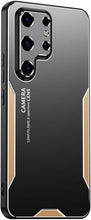 for Samsung Galaxy S23 Ultra Mobile Phone Case 3 in 1 Aluminum Alloy Back Panel Metal Touch Light and Stylish Design Strong Heat Dissipation Anti-Fingerprint Anti-Drop Ultra-Thin