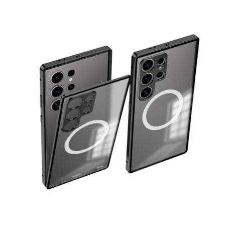 for Samsung Galaxy S23 Ultra Case MechanicalMechanical Pop-up Window Flexible Mechanical Design Metal Frame Lens Protection Wireless Charging Anti-Fingerprint Anti-Drop