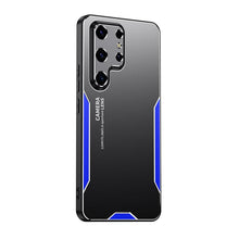 for Samsung Galaxy S23 Ultra Mobile Phone Case 3 in 1 Aluminum Alloy Back Panel Metal Touch Light and Stylish Design Strong Heat Dissipation Anti-Fingerprint Anti-Drop Ultra-Thin