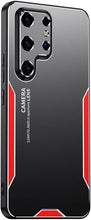 for Samsung Galaxy S23 Ultra Mobile Phone Case 3 in 1 Aluminum Alloy Back Panel Metal Touch Light and Stylish Design Strong Heat Dissipation Anti-Fingerprint Anti-Drop Ultra-Thin