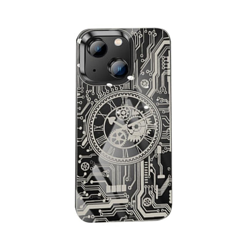 for iPhone 13 ice Color Stainless Steel Full Cover Metal case Made Stainless Steel with Stylish Mechanical Pattern