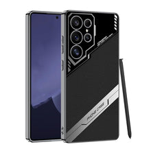 for Samsung Galaxy S25 Ultra Phone Case Leather Cover Ultra-Thin Scratch-Resistant Shockproof Business Style Electroplating Finish Solid Color Design