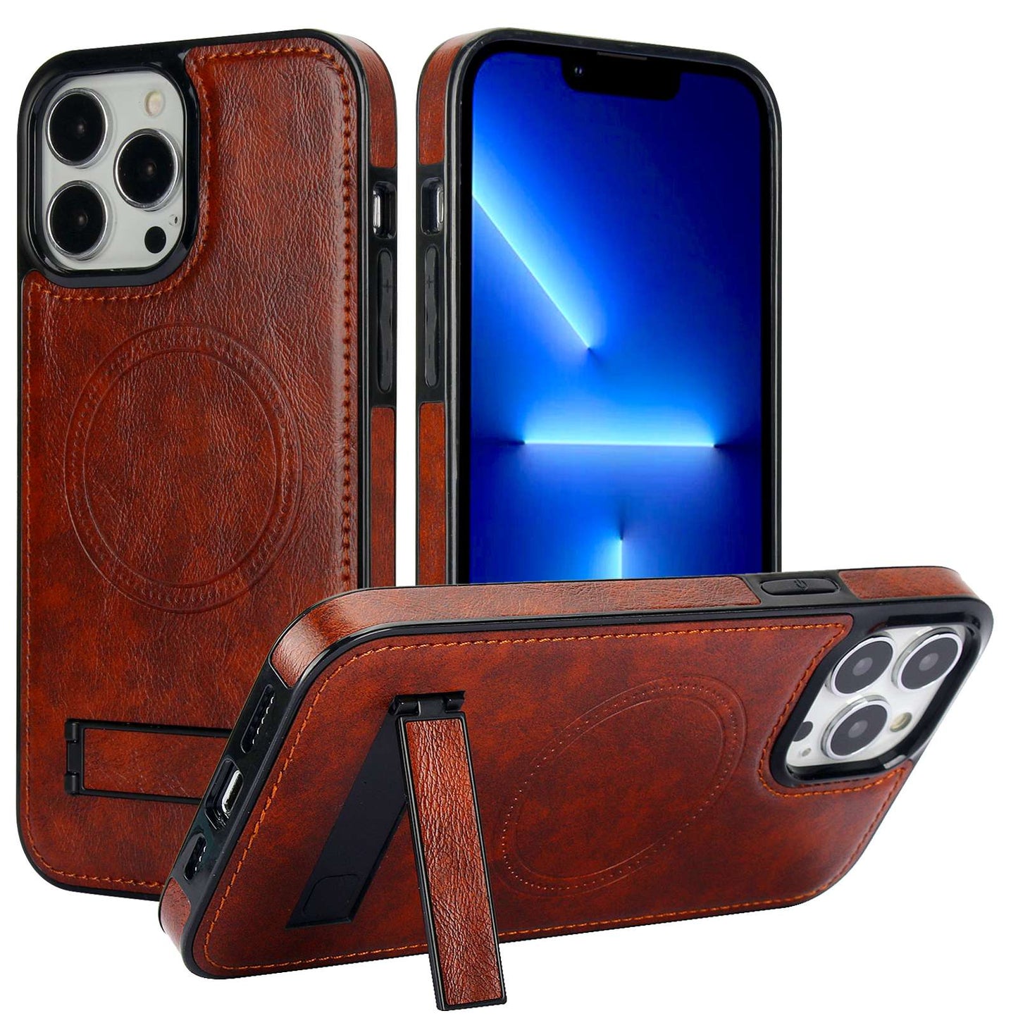 Phone Case with Magsafe and Kickstand, for iPhone 13- 15 Series