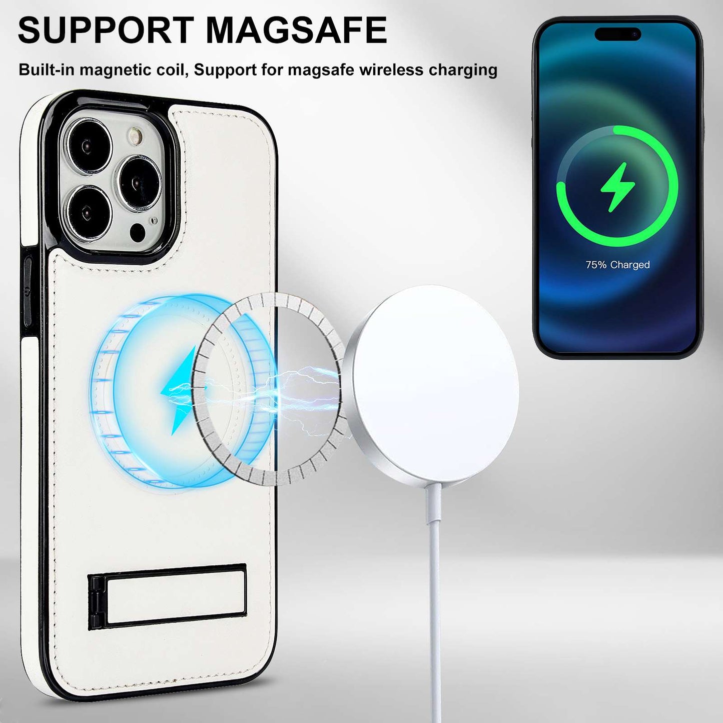 Phone Case with Magsafe and Kickstand, for iPhone 13- 15 Series