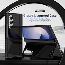 for Samsung Galaxy Z Fold 6 Piano Finish Hidden Bracket Folding Lightweight Hinge Screen Protector Wireless Charging Fold 6 Case for Galaxy Bracket Case