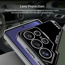 for Samsung Galaxy S25 Ultra Phone Case Leather Cover Ultra-Thin Scratch-Resistant Shockproof Business Style Electroplating Finish Solid Color Design