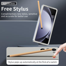 for Samsung Galaxy Z Fold 6 Case with Slim S-Pen Holder & Capacitance Pen, Built-in Front Screen Protector, Ultra-Thin Silky Liquid PC Frosted Bumper Full Body Drop Fall Protection