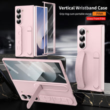 Konstreet for Samsung Galaxy Z Fold 7/6 Protect Case with Wristband Stand,Bulit-in Screen & Lens Protection Shockproof Full Body Drop Fall Protection