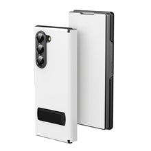 for Samsung Galaxy Z Fold 7 Maghetic Flip Folding Case, Multi-Angle Bracket, High Classy Luxurious Business Leather, Full Body Hinge Protective Slim Cover.(Brown)