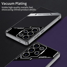 for Samsung Galaxy S25 Ultra Phone Case Leather Cover Ultra-Thin Scratch-Resistant Shockproof Business Style Electroplating Finish Solid Color Design