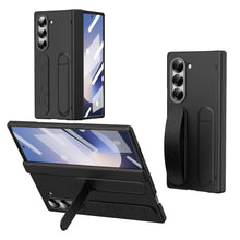 for Samsung Galaxy Z Fold 7 Protect Case with Wristband Stand,Bulit-in Hinge Protection, Screen & Lens Protection Shockproof Full Body Drop Fall Protection.(Blue)