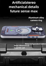 for iPhone 15 Pro Max Mobile Phone Case Mecha Style Wireless Charging Novel Mechanical Style Design Technology Sense Metal Style Lightweight Anti-Drop Anti-Fingerprint