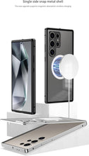 for Samsung Galaxy S23 Ultra Case MechanicalMechanical Pop-up Window Flexible Mechanical Design Metal Frame Lens Protection Wireless Charging Anti-Fingerprint Anti-Drop