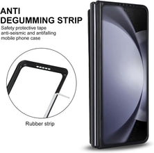 for Samsung Galaxy Z Fold 6 Phone Case Diamond Soft Leather Folding Flip Cover Built-in 2 Card Slots with Magnetic Clasp Comfortable Hand Feel Anti-Drop Shockproof Fashion White