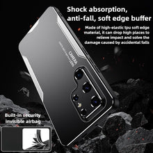 for Samsung Galaxy S23 Ultra Mobile Phone Case 3 in 1 Aluminum Alloy Back Panel Metal Touch Light and Stylish Design Strong Heat Dissipation Anti-Fingerprint Anti-Drop Ultra-Thin