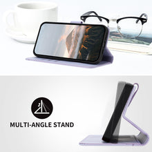 for Samsung Galaxy S23 Case Novel Triangle Embossing Multiple Card Slots Flip Cover Magnetic Wallet Clasp RFID Function Leather Stand Shockproof and Drop-Proof