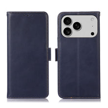 Genuine Leather Case for iPhone 17 Pro with 3 Credit Card Slot RFID Blocking,Crocodile Pattern and Magnetic Closure with Full Body Screen Camera Protective Flip Cover - Brown