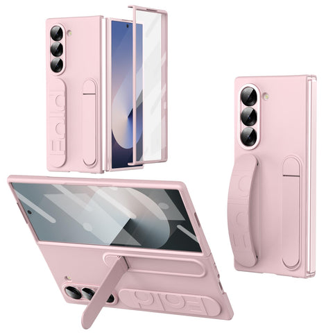 Konstreet for Samsung Galaxy Z Fold 7/6 Protect Case with Wristband Stand,Bulit-in Screen & Lens Protection Shockproof Full Body Drop Fall Protection