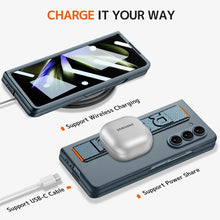 for Samsung Galaxy Fold 6 Mobile Phone Case with Handheld Wrist Strap PC Hard Material Frame Screen Protector Wireless Charging Thin and Light Galaxy Fold 6 Case for Samsung