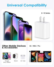 20W USB C Fast Charger Block with 6.5 Foot USB C Fast Charging Cable for iPhone