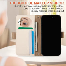 for Samsung Galaxy S24 Ultra Case with Zippered Cash Slot Mirrored Card Holder Long and Short Rope Cash Slot Exquisite and Fresh Style Multifunctional Galaxy S24 Ultra Case