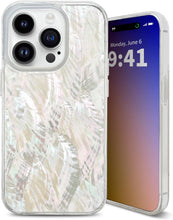for iPhone 16 Pro Max Case Made with Unique Genuine Seashell, Durable | Stunning Gorgeous | Drop Protection | Luxury Aesthetic Cover. (Beige)