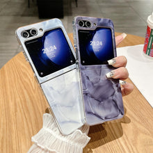 삼성 갤럭시 Z 플립 5 모바일 폰 케이스 대리석 패턴 드리미 컬러 접이식 모바일 폰 케이스 갤럭시 스타일리시하고 심플하며 뛰어난