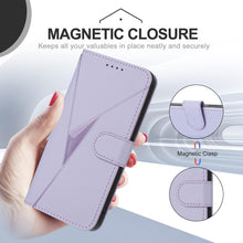 for Samsung Galaxy S23 Case Novel Triangle Embossing Multiple Card Slots Flip Cover Magnetic Wallet Clasp RFID Function Leather Stand Shockproof and Drop-Proof
