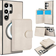 Konstreet for Samsung Galaxy S24 Plus/Ultra Case with 2-in-1 Detachable Magnetic Wallet with 5 Card Slots Compatible MagSafe and RFlD Blocking Kickstand and Wireless Charging