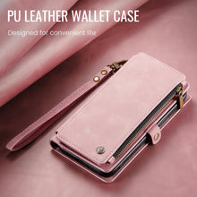 Defencase Compatible with iPhone 17 Case Wallet with RFID Blocking Card Holder for Women and Men, Fashion PU Leather Magnetic Snap Flip Zipper Strap Wallet Phone Case for iPhone 17 6.3
