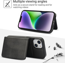 Konstreet for iPhone 14 Series Case with 2-in-1 Detachable Magnetic Wallet Featuring 5 Card Slots Compatible MagSafe and RFlD Blocking Premium PU Leather Kickstand and Wireless Charging