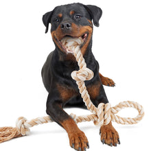 Fida Heavy Duty Dog Rope Toys for Aggressive Chewers 4pcs Pack – Natural Cotton Dog Chew Toys for Large Dogs, Tug-of-War & Fetch Rope Ball/Ring/Knot/Twist to Keep Them Busy