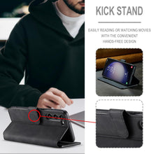 for Samsung Galaxy S23 Wallet Case with 3 Card Holders and 1 Bills Compartment Magnetic Clasp Flip Cover RFID Blocking Stylish Retro Leather Design