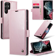 for Samsung Galaxy S23 Case Retro Style Magnetic Soft Flip Leather Wallet Card Holder Comfortable Grip Anti-Fingerprint Anti-Fall