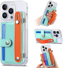 for iPhone 16 Pro Case Clear PC Bottom Case Leather Buckle Card Holder Adjustable Wrist Strap Trendy Little Fresh iPhone 16 Pro Case
