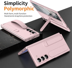 Konstreet for Samsung Galaxy Z Fold 7/6 Protect Case with Wristband Stand,Bulit-in Screen & Lens Protection Shockproof Full Body Drop Fall Protection