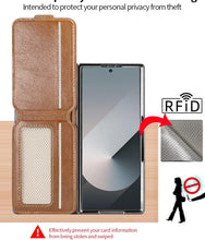 for Samsung Galaxy Z Fold 5 Mobile Phone Case Soft Leather Detachable Magnetic Card Holder RFID Blocking Fold Case Wireless Charging Exquisite Durable and Stylish Anti-Fingerprint