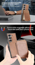 for Samsung Galaxy Z Fold 5 Mobile Phone Case Soft Leather Detachable Magnetic Card Holder RFID Blocking Fold Case Wireless Charging Exquisite Durable and Stylish Anti-Fingerprint